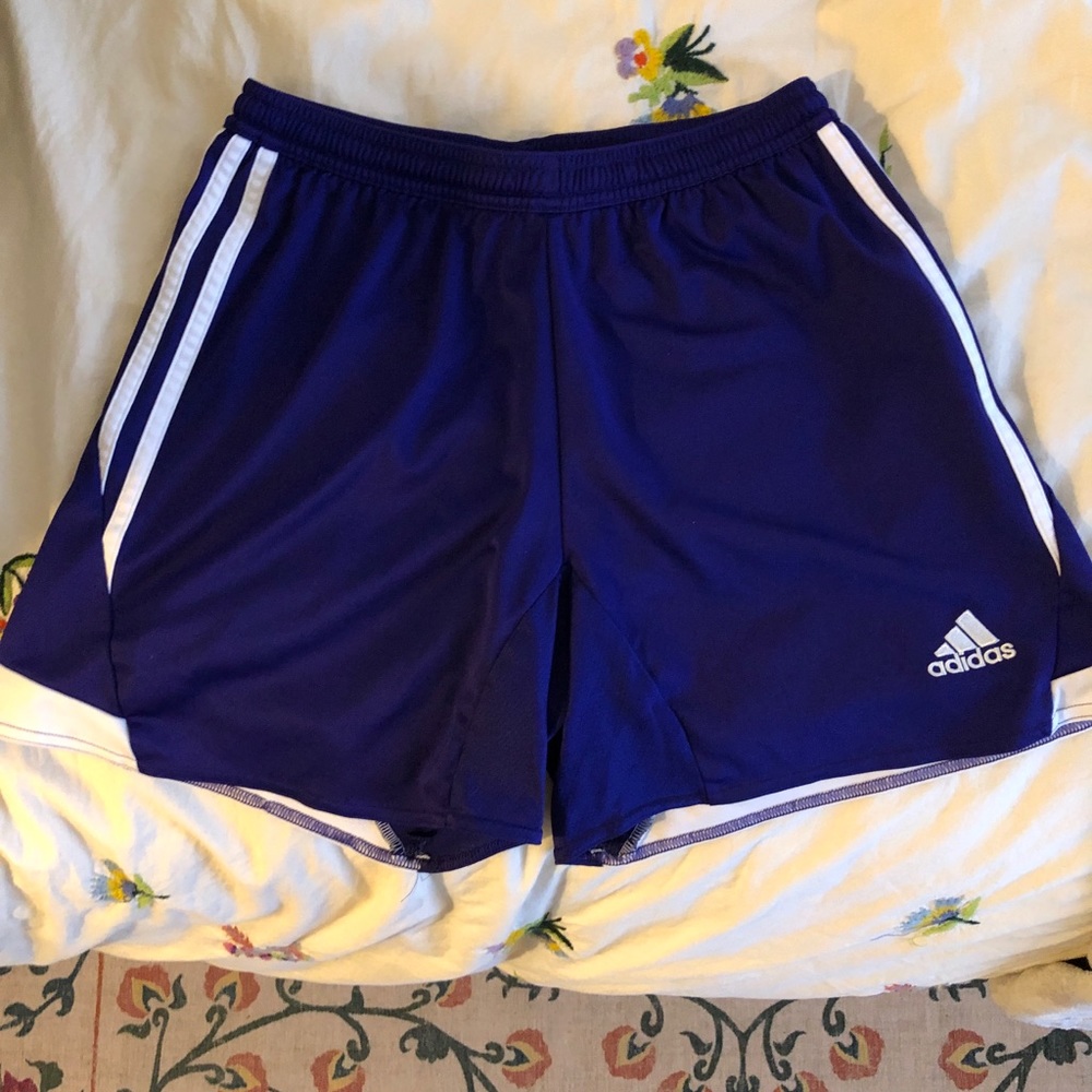 Purple adidas climacool shorts